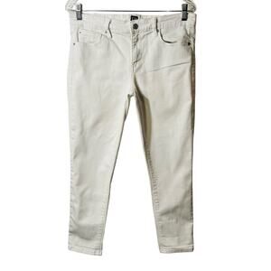 GAP Jeans Womens Size 29" Waist White Straight Leg Pockets Mid Rise Stretch